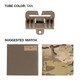 2" Female Tube Fastener in Tan Suggested Color Combos