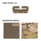 2" Male Tube Fastener in Tan Suggested Color Combos