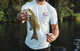 FirstSpear Wetter is Better athletic cut t-shirt front view with a fish