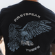 Tubes Bald Eagle T-Shirt, Black back view lifestyle