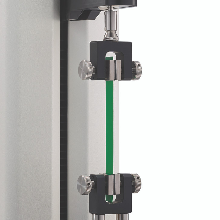 Dual Grip Fixture for tensile testing of thin films or integrity of seals for packaging.