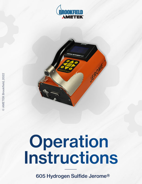 Jerome 605 Hydrogen Sulfide Analyzer Operation Manual