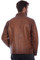 High Collar Zipped Leather Jacket 1083