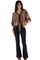 Paisley Print Tie Front Blouse HC1042