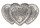 Triple Heart Buckle 37534