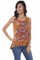Sleeveless Scoop Neck Floral Blouse HC603