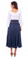 ELEGANT ACID WASH SKIRT,Acid Washed Shirt with Beaded Belt PSL-136