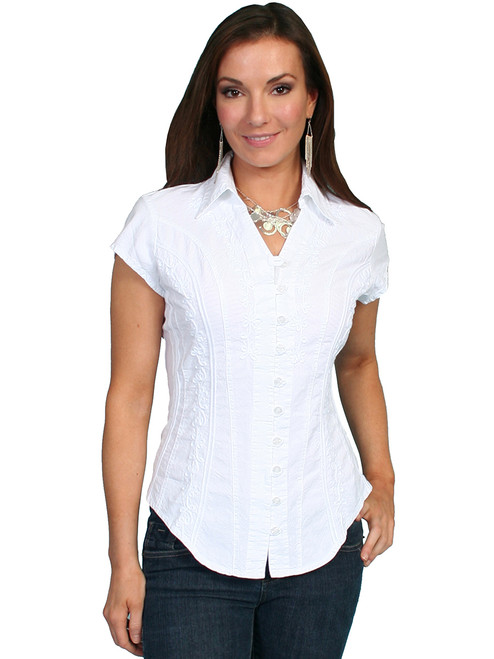 PERUVIAN COTTON CAPSLEEVE BLOUSE PSL-066