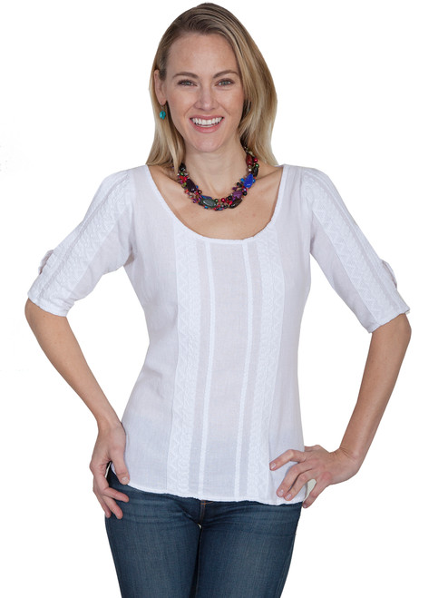 Cold Shoulder 3/4 Blouse PSL-178