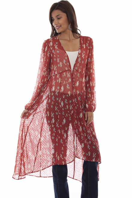 Printed Swiss Dot Duster HC668