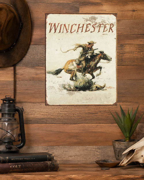 Winchester Logo Tin Sign DE1421
