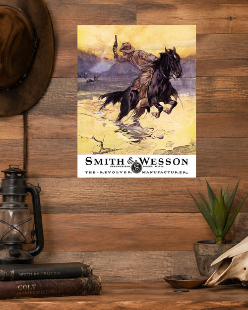 S&W Hostiles Tin Sign DE1876
