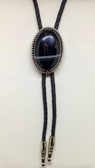 Black Stone Bolo Tie 22836