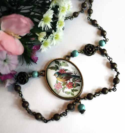 Vintage Bluebird Necklace DV826