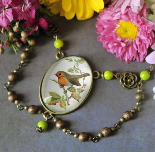 Vintage Robin Necklace DV876