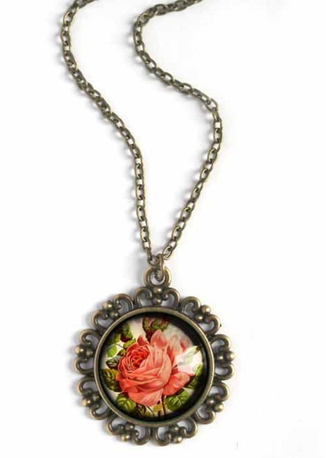Tea Rose Pendent Necklace DV8776