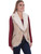 FAUX FUR TRIM Vests 8000