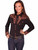 Poly/rayon blend snap front shirt,Floral Tooled Blouse PL-654