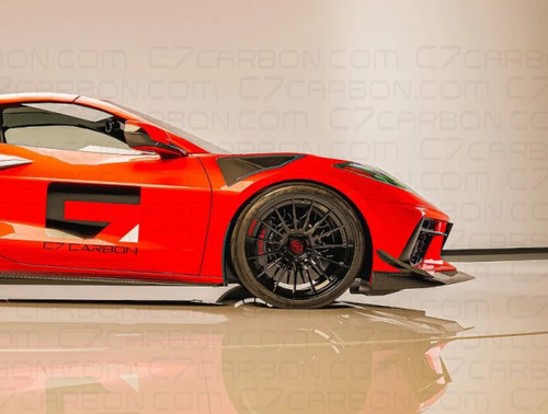 C7 Carbon Z06 Style Front Splitter for Corvette Stingray 1 Piece Design Unpainted Composite Chevrolet Corvette C8 Stingray | Z51 2020-2024
