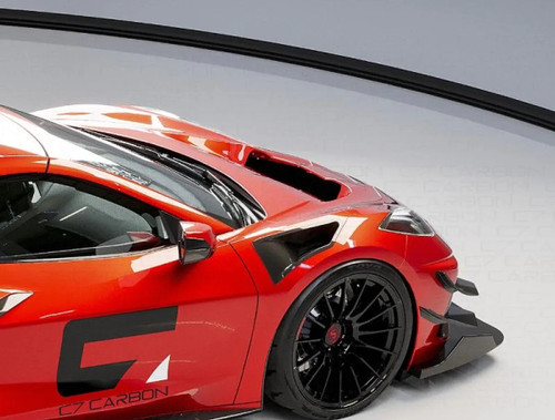 C7 Carbon Track Spec Functional S Duct Hood Package Composite Unpainted Chevrolet Corvette C8 2020-2024