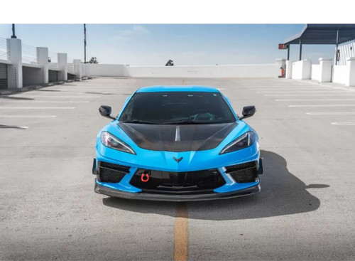 Street Hunter Carbon Fiber Hood w/ Carbon Fiber Vents Chevrolet C8 Corvette Stingray 2020-2024