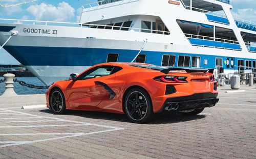 Corsa Performance 3.0" Cat-Back 4 Valve Dual Rear Exit NPP Exhaust System w/4.5" Black PVD Pro-Series Tips 20-25 Chevrolet Corvette