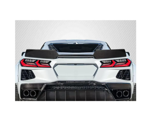 2020-2024 Chevrolet Corvette C8 Carbon Creations Gran Veloce Wicker Bill Rear Wing Spoiler - 1 Piece