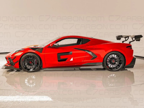 C7 Carbon Legacy Chassis Mounted Rear Wing Carbon Fiber Chevrolet C8 Corvette Stingray 2020-2024