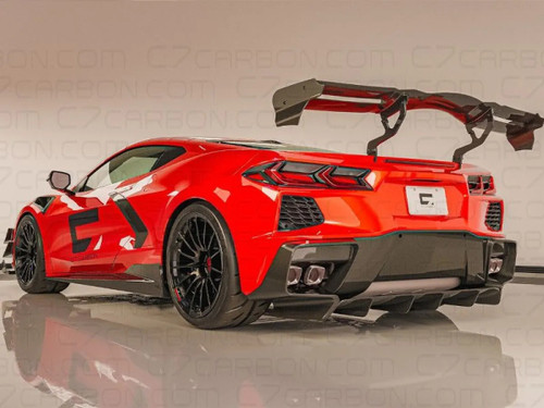 C7 Carbon Legacy Chassis Mounted Rear Wing Carbon Fiber Chevrolet C8 Corvette Stingray 2020-2024