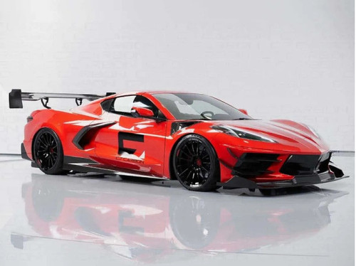 C7 Carbon Victory Chassis Mounted Spoiler Painted Carbon Flash Chevrolet C8 Corvette Stingray 2020-2024