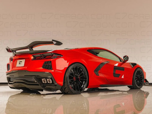 C7 Carbon Z06 Style Chassis Mounted Rear Wing With Duckbill Carbon Fiber Chevrolet Corvette C8 Stingray | Z51 2020-2024