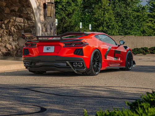 C7 Carbon Z06 Style Chassis Mounted Rear Wing With Duckbill Carbon Fiber Chevrolet Corvette C8 Stingray | Z51 2020-2024