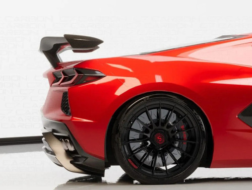 C7 Carbon Z06 Style Chassis Mounted Rear Wing Without Duckbill Carbon Fiber Chevrolet Corvette C8 Stingray | Z51 2020-2024