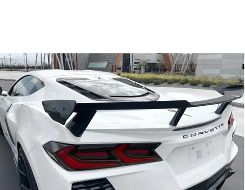 GT Styling Wickerbill High Wing 2 Pcs Black Chevrolet Corvette 2020-2024