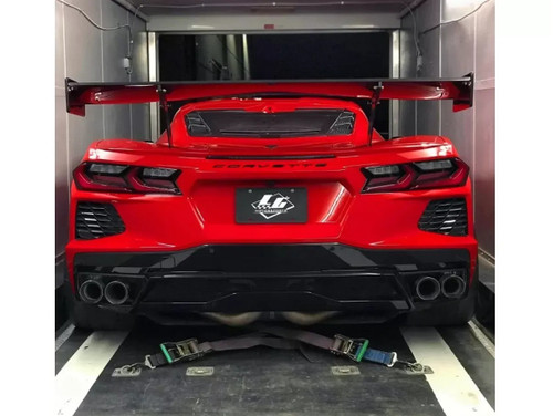 LG Motorsports GT2 Wing for Chevrolet Corvette C8 2020-2024, Enhanced Downforce Design