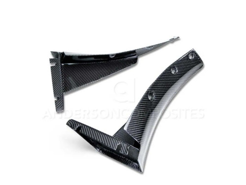 Anderson Composites Carbon Fiber Front Bumper Canards For 2015-2019 Chevrolet Corvette C7 Z06