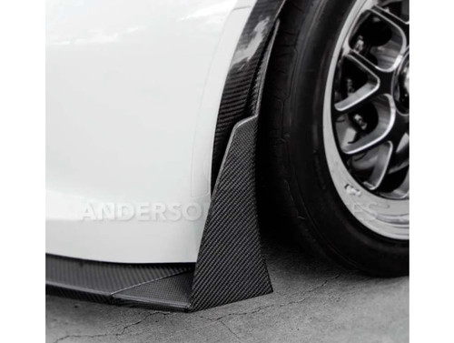 Anderson Composites Carbon Fiber Front Bumper Canards For 2015-2019 Chevrolet Corvette C7 Z06