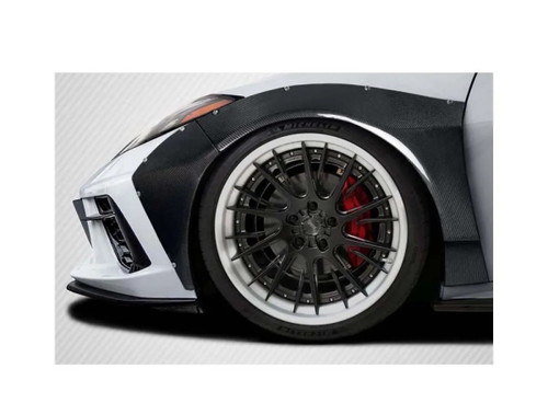 2020-2024 Chevrolet Corvette C8 Carbon Creations Gran Veloce Wide Body Front Fender Flares - 4 Pieces