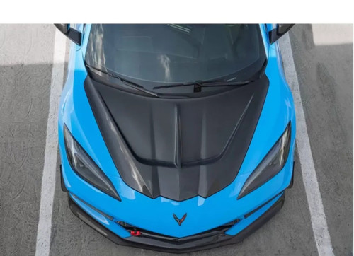 Street Hunter FRP Hood w/ Carbon Fiber Vents Chevrolet C8 Corvette Stingray 2020-2024