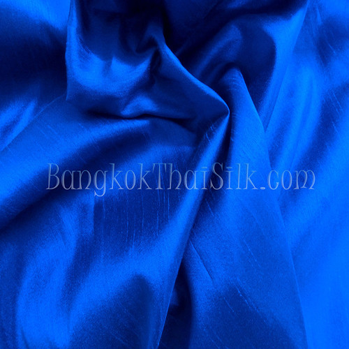 Faux Silk Caprice Dupioni 60"W Fabric - Royal Blue