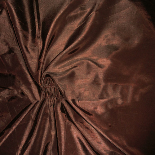 Faux Silk Dupioni 60"W Fabric - Chocolate Brown