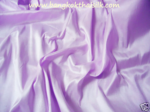 100% Silk Hand Woven Fabric 40"W - Pale Lilac 