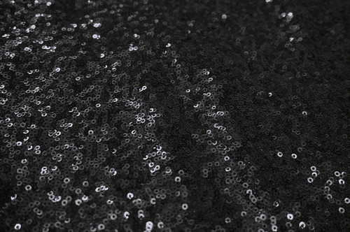Seaweed Sequin Fabric - Black