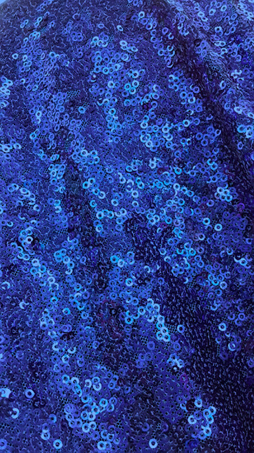 Seaweed Sequin Fabric - Royal Blue