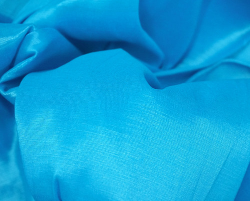 4-Way Stretch Taffeta Faux Silk Fabric - Blue Turquoise
