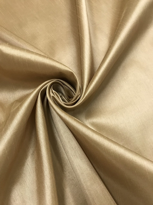 Faux Silk Caprice Dupioni 60"W Fabric - Jasmine Gold