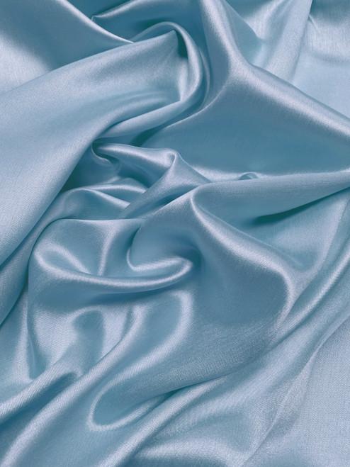 Italian Faux Silk Fabric 58"W - Baby Blue