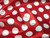 Polka Dot Satin 48"W Fabric - Red & White