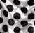Polka Dot Satin 48"W White & Black Dot