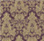Damask Faux Silk Fabric - Purple & Gold